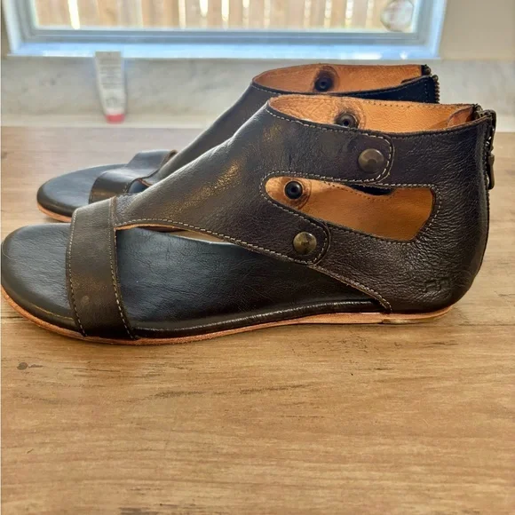 Women’s Bed Stu Soto Black Leather Sandals - Picture 5 of 10